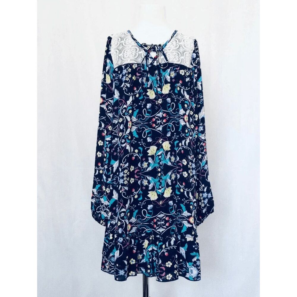 truly me by SaraSara Girls 12 Floral Knit Lace Dress